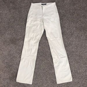 Vintage Tark’1 Cream Colored Vegan Leather Pants
